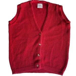 Harot Women Red Warm Cute Vest for Spring or Fall, One Size